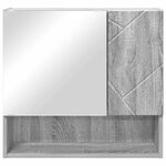 vidaXL Armoire Miroir Sonoma gris 59 x 17 x 55 cm Bois d'ingénierie