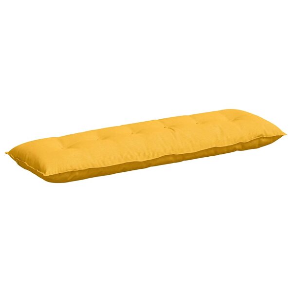 vidaXL Coussin de Dos Jaune clair 160 x 50 cm Tissu en velours côtelé