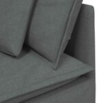 vidaXL Canapé modulaire et repose-pieds et coussins tissu gris foncé