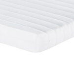 vidaXL Lit de jour avec gigogne et matelas crème 100x200 cm tissu