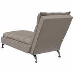 vidaXL Chaise longue de massage avec coussins taupe tissu