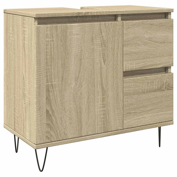 vidaXL Armoire salle de bain chêne sonoma 65x33x60 cm