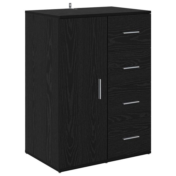 vidaXL Buffet avec tiroir Chêne noir 59 x 39 x 80 cm Bois d'ingénierie
