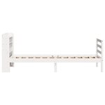 vidaXL Cadre de lit et tête de lit blanc 100x200 cm bois de pin massif