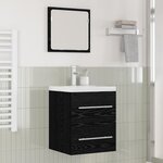 vidaXL Meuble de Lavabo de Salle de Bain Noir 42 x 39 x 52 cm