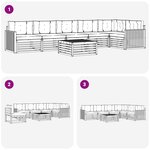 vidaXL Ensemble de canapés d'extérieur 7 pc Naturel et Anthracite