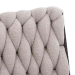 vidaXL Chaise pivotante de bureau gris clair bouclé comme laine tissu
