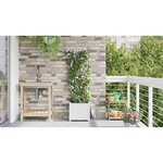 vidaXL Pots de jardin Blanc 40 x 40 x 142 cm Acier