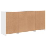vidaXL Buffet avec lumières LED blanc 142 5x37x67 cm