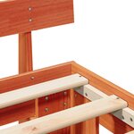 vidaXL Cadre de lit avec tête de lit marron ciré 90x190 cm en bois massif de pin