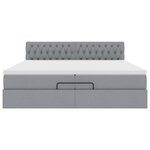 VidaXL Cadre de lit ottoman avec matelas gris clair 200x200 cm tissu
