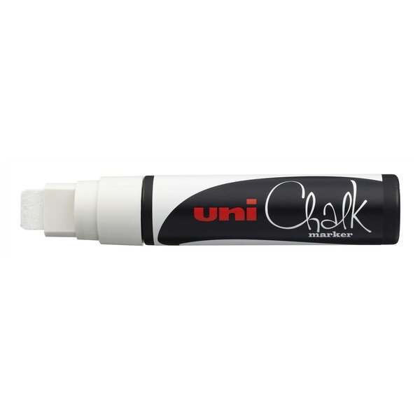 Marqueur craie pointe rectangulaire extra-large CHALK Marker PWE17K 15mm Blanc UNI-BALL