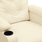 vidaXL Fauteuil inclinable électrique Crème Similicuir