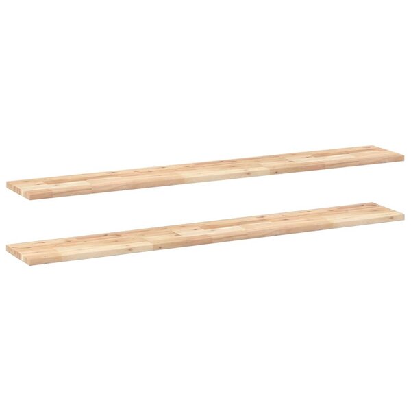 vidaXL Étagères flottantes 2 Pièces 120x20x2 cm acacia massif non traité