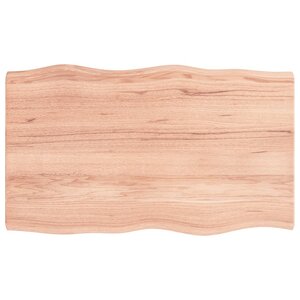 vidaXL Dessus de table bois massif traité bordure assortie