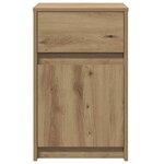 vidaXL Armoire de chevet LED 2 Pièces chêne artisanal 38 x 34 x 61 cm