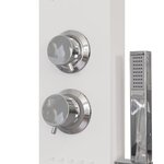 vidaXL Système de panneau de douche Aluminium Blanc