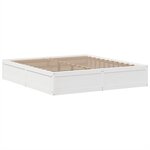 vidaXL Cadre de lit sans matelas blanc 180x200 cm bois massif de pin