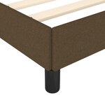 vidaXL Cadre de lit sans matelas marron foncé 140x190 cm tissu