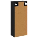 vidaXL Meuble de lavabo mural Chêne noir 35 x 20 x 81 cm