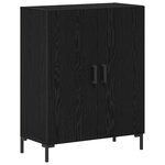 vidaXL Buffet avec armoire murale en chêne noir en bois aggloméré