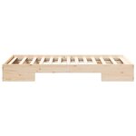 vidaXL Cadre de lit surélevé Marron 100 x 200 cm Bois massif en pin