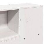 vidaXL Lit bibliothèque sans matelas blanc 160x200 cm bois pin massif