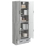 vidaXL Ensemble de Meubles 2 Pièces Sonoma gris Bois d'ingénierie