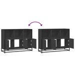vidaXL Buffet noir 100x35x76 cm bois d’ingénierie