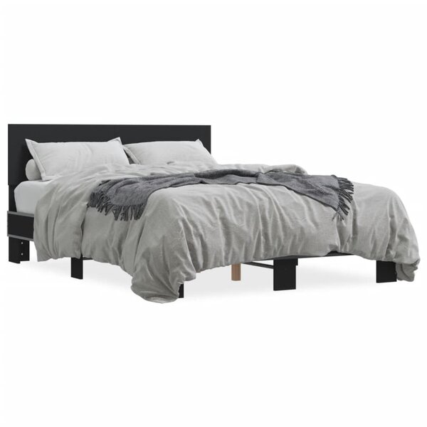 vidaXL Cadre de lit sans matelas noir 120x200 cm