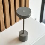 Lampe de table sans fil Roby 30 cm - Touch en aluminium - Gris clair - LED