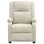 vidaXL Fauteuil inclinable électrique Crème Velours