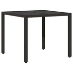 vidaXL Ensemble de salle à manger pour jardin 5 Pièces Noir Poly rotin