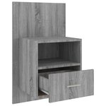 vidaXL Table de chevet murale Sonoma gris