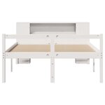 vidaXL Lit bibliothèque sans matelas blanc 150x200 cm bois pin massif