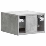vidaXL Cabinet de chevet mural 2 Pièces Gris béton 34 5 x 33 x 20 cm