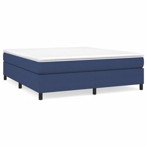 vidaXL Cadre de lit Bleu 160x200 cm Tissu