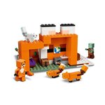 Lego 21178 minecraft le refuge du renard  jouet de construction maison  enfants des 8 ans  set avec figurines zombie  animaux