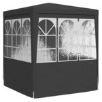 vidaXL Tente de réception avec parois 2 5x2 5 m Anthracite 90 g/m²