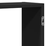 vidaXL Étagère murale noir 129x18x42 cm bois d'ingénierie