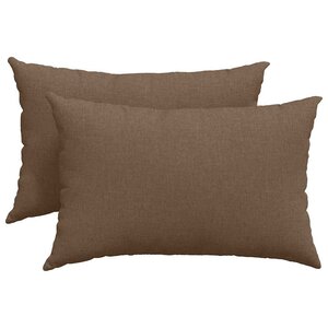 vidaXL Coussins de canapé 2 Pièces Marron 60 x 40 cm tissu