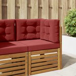 vidaXL Coussin de canapé d'extérieur 3 Pièces Bordeaux Polyester
