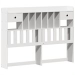 vidaXL Cadre de lit sans matelas blanc 140x190 cm bois de pin massif