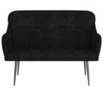 Banc banquette noir 110 x 76 x 80 cm velours 02_0010580