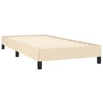 vidaXL Cadre de lit sans matelas crème 100x200 cm tissu