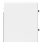 vidaXL Cabinet de chevet mural 2 Pièces Blanc brillant 33 x 34 5 x 40 cm