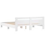 vidaXL Cadre de lit avec tête de lit blanc 180x200cm bois d'ingénierie