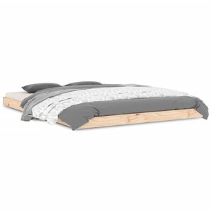 vidaXL Cadre de lit sans matelas 135x190 cm bois de pin massif