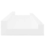 vidaXL Étagères murales 4 Pièces Blanc brillant 40x9x3 cm