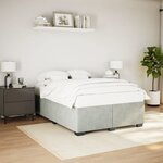 vidaXL Cadre de lit sans matelas gris clair 140x190 cm velours